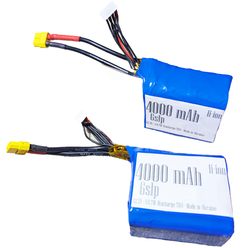 Акумулято 6S1P для FPV дрону 4000 mAh 22,2В 35A 21700 Molicel P42A