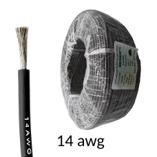 Силіконовий провід 14 AWG (чорний) мідний високотемпературний