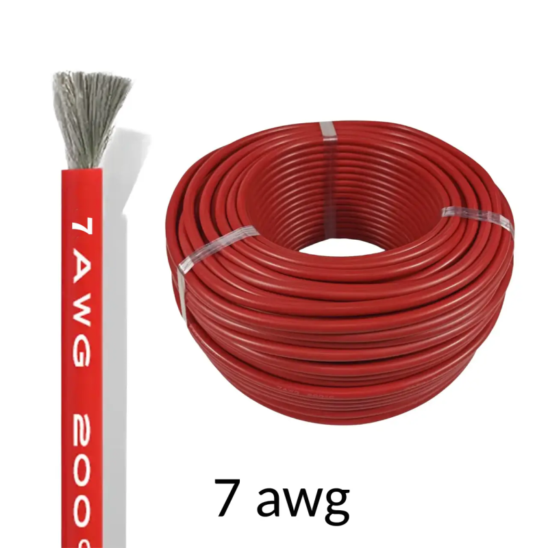 Силіконовий провід 7 AWG (червоний колір) –  високотемпературний