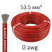 Силіконовий провід 0 AWG (53.5 мм²) червоний високотемпературний
