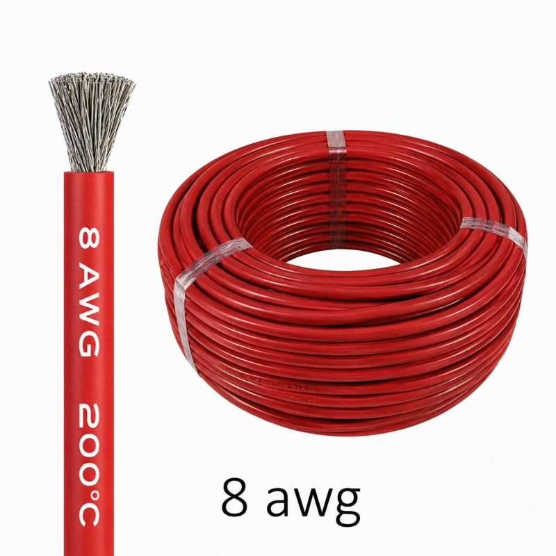 Високотемпературний силіконовий провід 8 AWG (червоний)