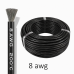 Силіконовий провід 8 AWG (8.3 мм²) чорний високотемпературний