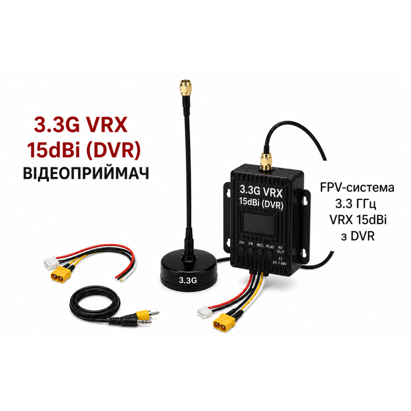 Відеоприймач 3.3G VRX 15dBi (DVR)