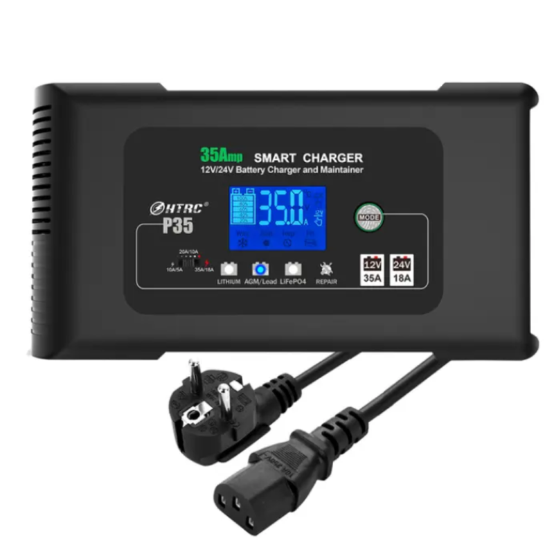 HTRC P35 зарядний пристрій 12V 24V 35A для акумуляторів LiFePO4 AGM GEL (остання ревізія)