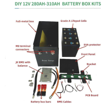 Корпус для збирання LiFePO4 батареї 12.8В 280А·г (4S1P) — Heymy Energy (з BMS JK 200А)