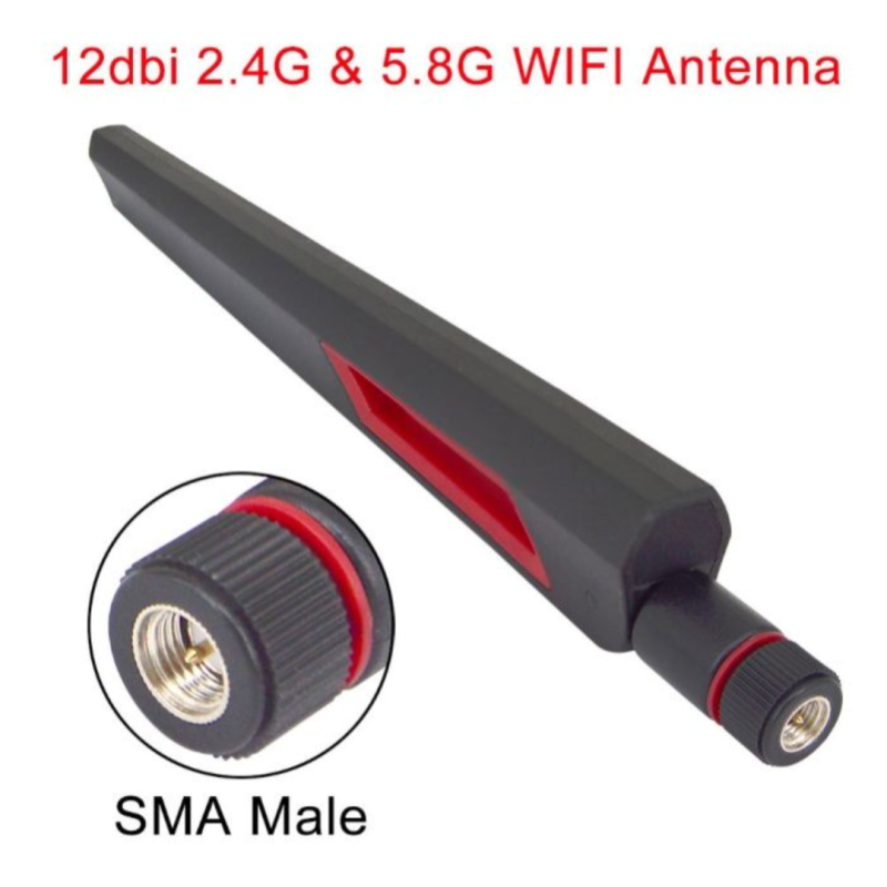 12 дБі Дводіапазонна wifi антена 2,4G 5G 5.8Gh SMA Male (тато)