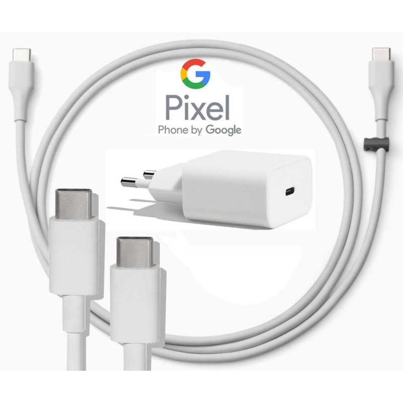 Зарядний пристрій Google Pixel 18 Вт блочок + USB-кабель Type C - Type C /ЄВРО
