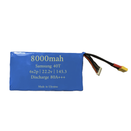 Акумулятор 6S2P FPV Samsung 40T 21700 8000mAh 22.2V