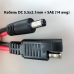 Кабель DC 5.5x2.1 мм та роз“ємом SAE (14 AWG) 20см