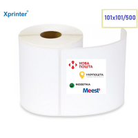 Термоетикетка для Нової пошти 101х101 (рулон 500шт) Xprinter