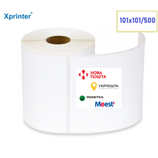 Термоетикетка для Нової пошти 101х101 (рулон 500шт) Xprinter