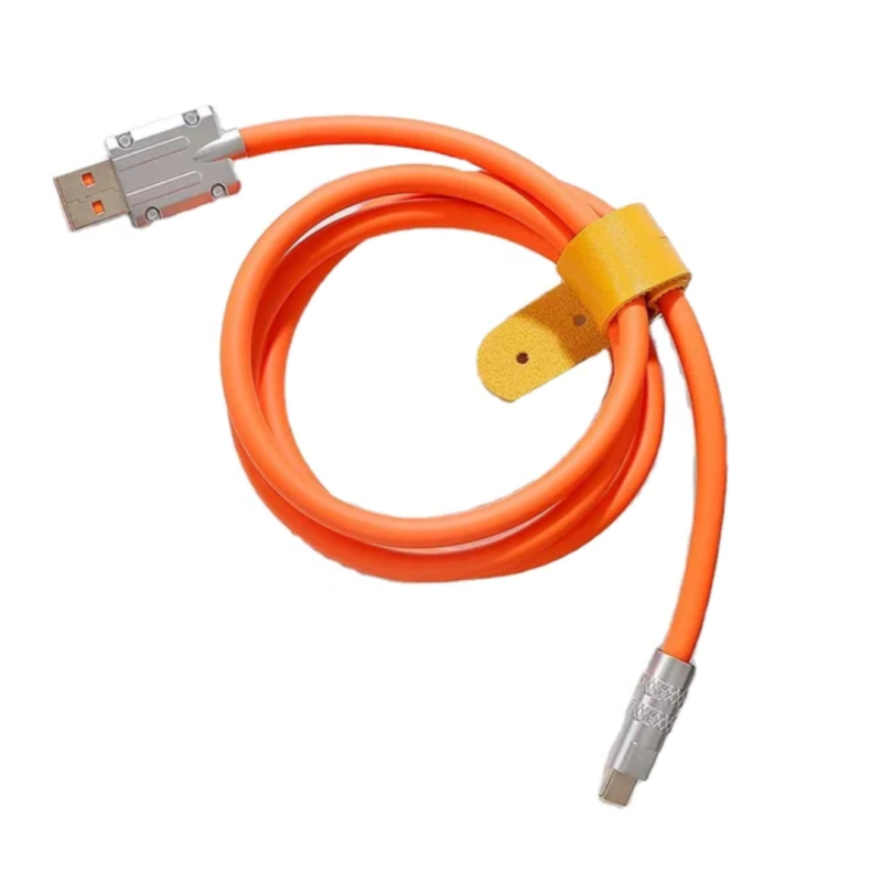Кабель Type C Super Fast Charger 120W 6A 1м Помаранчевий