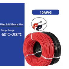 Силіконовий провід 10 AWG Чорний колір – 19,4 м/кг Високотемпературний