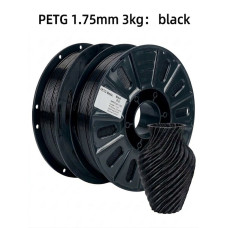 PETG пластик 1.75 мм 3 кг чорний для 3D друку SUNLU