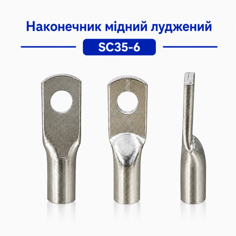Мідно-луджений наконечник SC35-6