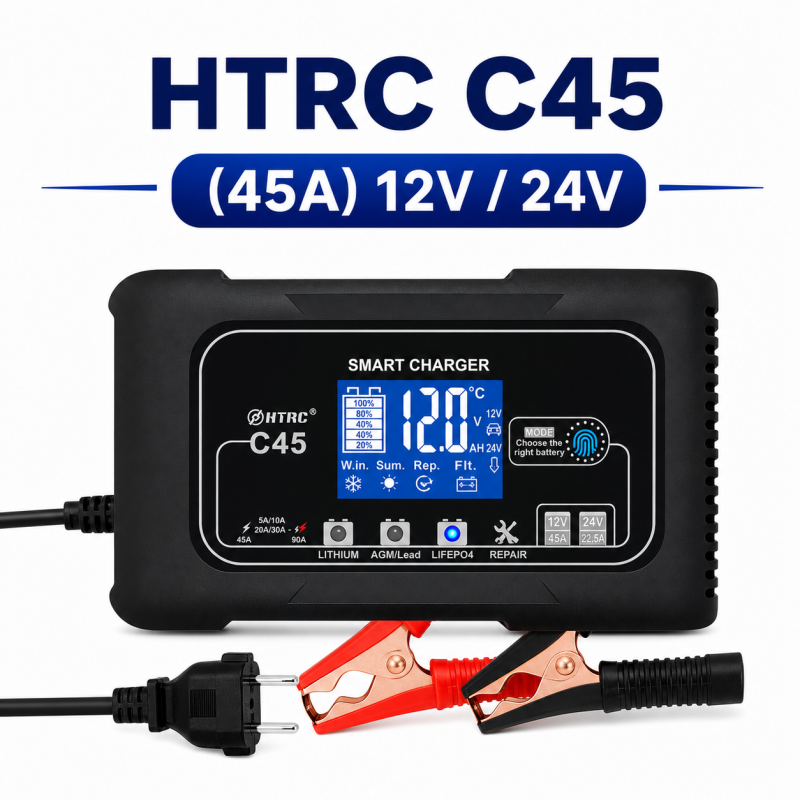 Зарядний пристрій HTRC C45 (45A) 12V / 24V для LiFePO4, AGM