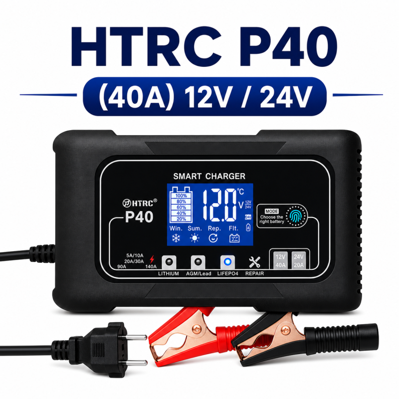 Зарядний пристрій HTRC P40 (40A) 12V / 24V для LiFePO4, AGM